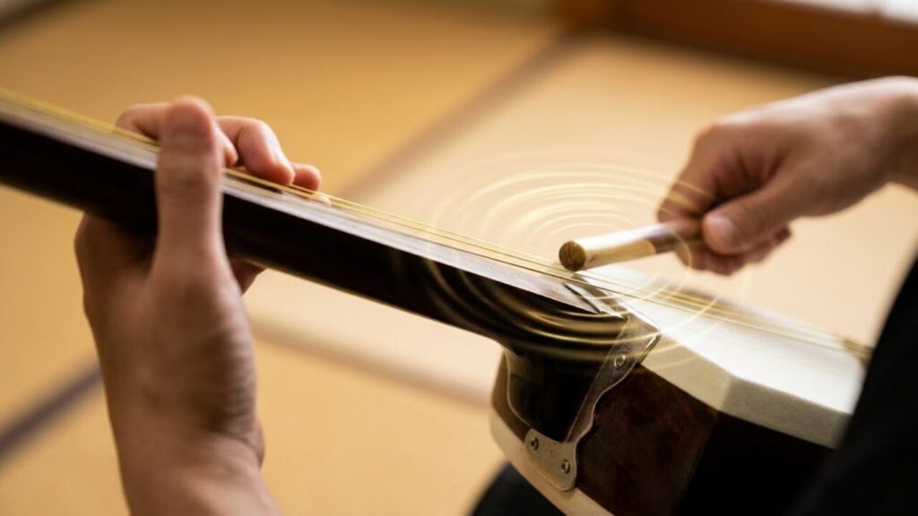 三味線のさわりと音の響き